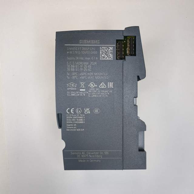 SIMATIC DP, CPU 1512SP-1 PN for ET 200SP, central processing unit with work memory 400 KB for program and 2 MB for data, 1st interface: PROFINET IRT with 3-port switch, 25 ns bit performance, SIMATIC Memory Card required, BusAdapter required for port 1 an