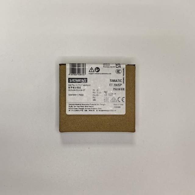 SIMATIC ET 200SP, модуль дискретных выходов, DQ 8x 24V DC/0,5A ST, со стандартными функциями, выход PNP, (source, P-switching), упаковка из 1 шт., для установки на базовый блок типа A0, цветовой код CC02, замещающее значение, диагностика модуля для: КЗ н