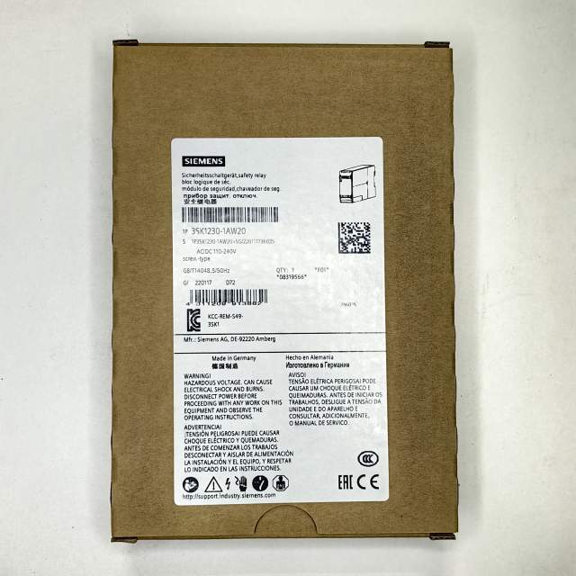 SIRIUS SAFETY RELAY POWERSUPPLY FOR 3SK1 ADVANCED SERIES US = 115 - 230 V AC SCREW CONNECTION